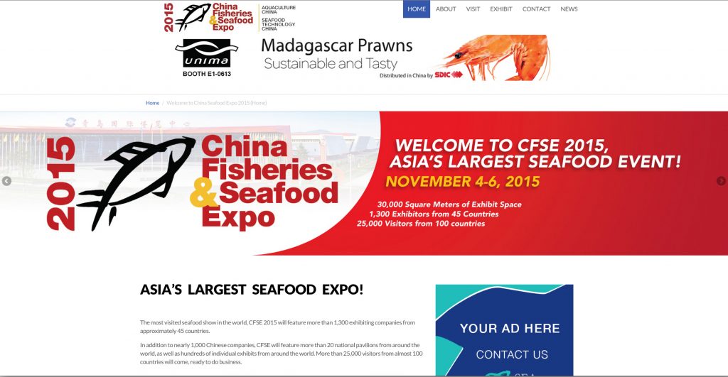 CFSE China Fish and Seafood Expo TMB The Motion Bar Gabe Schwartz Web Design